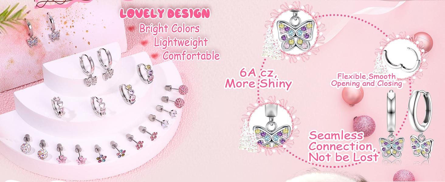 MILACOLATO Hypoallergenic Earrings for Girls Women Surgical Stainlee Steel Earrings for Sensitive Ears Screw Back Earrings Set Cute Hoop Earrings for Girls Kids Earrings Toddler Earrings Jewelry for Teen Girls MILACOLATO Hypoallergenic Earrings for Girls Women Surgical Stainlee Steel Earrings for Sensitive Ears Screw Back Earrings Set Cute Hoop Earrings for Girls Kids Earrings Toddler Earrings Jewelry for Teen Girls