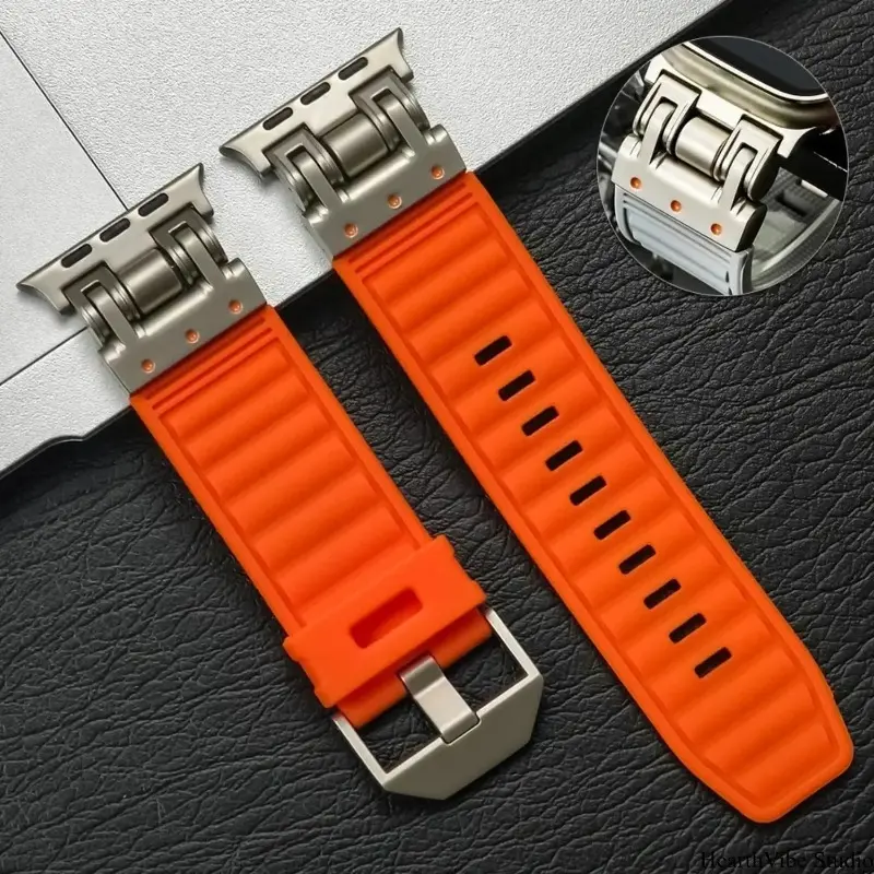 Soft Silicone Sport Watch Strap Compatible For Apple Watch Ultra 2 Series 4/5/6/7/8/9 42/44/45/49MM Replacement Band