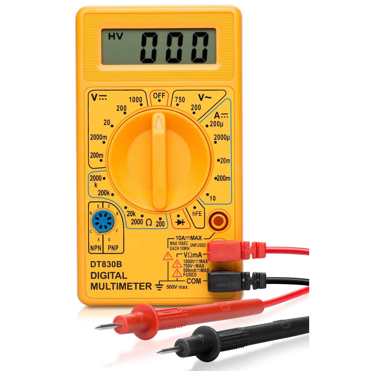 40508 Digital Multimeter Diode & Transistor Tester AC DC  Test Voltmeter, Automotive Multimeter Meter Tester, Measure  Test,   Tester, Analog Multimeter Kit,  Meter
