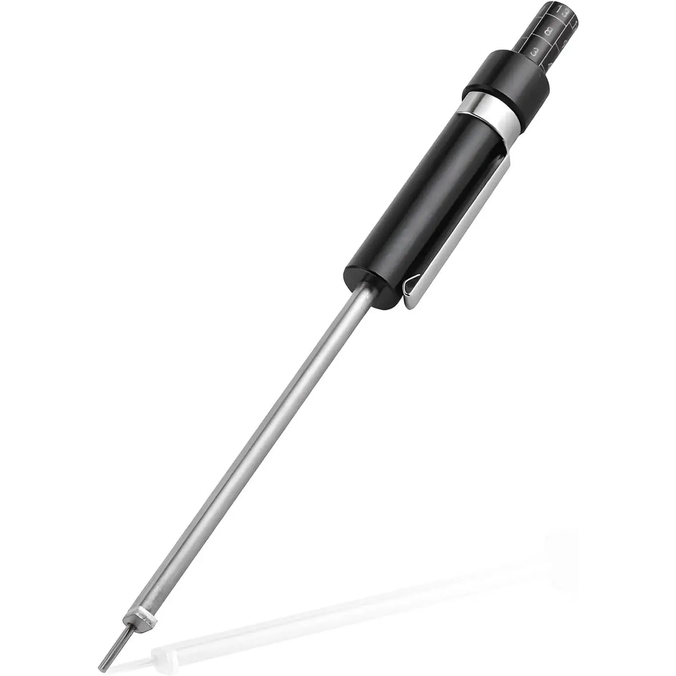 Pad Thickness Measure Tool,  Base Plate  Shoe Gauge Tester with Scale, Portable Thickness Detection Pen Scale for Internal External Measurement