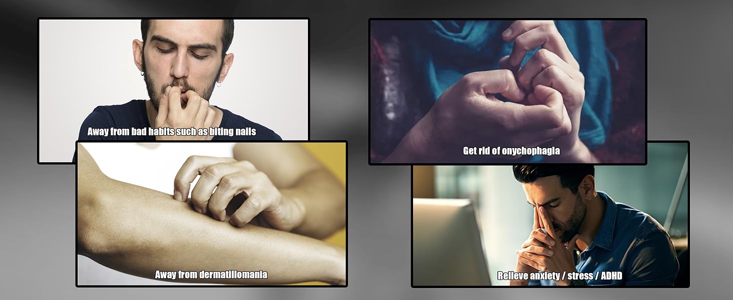 Besteel 16Pcs Stainless Steel Fidget Rings for Men Women&Boys Girls Stress Anxiety Relief Rings Black Cool Chain Band Spinner Rings Set for Wedding Promise Mens Rings Pack