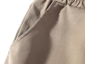 HUNGSON Men's Slim Fit Cargo Pants Slimming Drawstring Mid Waist Casual Trousers for Men Above Ankle Length with Slanted Pockets Versatile Lightweight Bottoms for Daily Wear All Seasons Functional Elastic Waistband for Everyday Wear