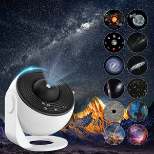 12 in 1 Planetarium, 1 Box 360° Rotation Star Projector, Galaxy Night Lights, Indoor Lighting for Gaming Room Home Theater Bedroom, USB Powered Projector, Starry Sky Projector, Starlight Projector, Space Projector, Gift for Kids & Adults