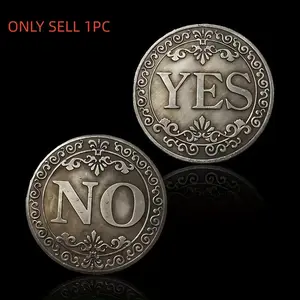 Vintage Style Dual-Sided Yes No Decision Coin, Collectible Souvenir, Home Decor or Unique Gift, Perfect for Any Occasion