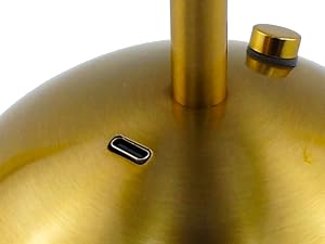 2pcs Cordless Table Lamp, Rechargeable Battery Operated Lamp, 3 Color Modes & Stepless Dimmable LED Touch Lamp, Portable Crystal Gold Metal Beside Lamps for Bedroom Living Room Restaurant Outdoor