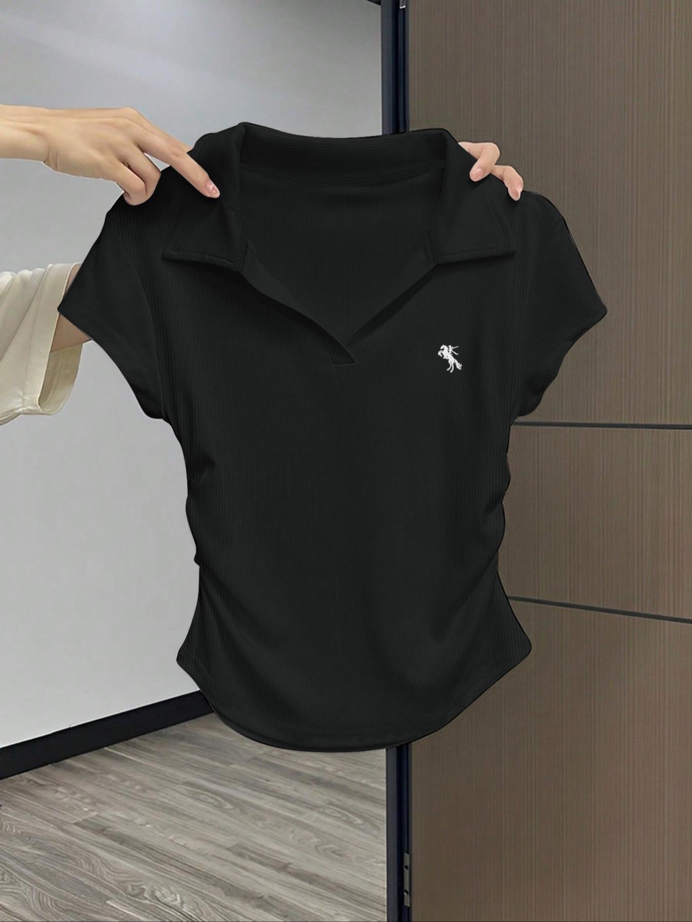 Women's Polo Shirt, Casual Comfortable Short Sleeve Collared Top for Daily Wear, Ladies Clothes for All Seasons, Golf Casual Style T Shirts
