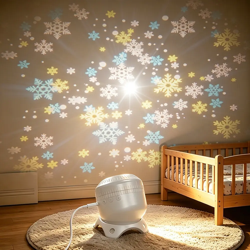 Multifunctional 8 Patterns Projection Light, 8 in 1 Snowflake Ocean Butterfly Star Sky Lamp, Halloween Christmas Birthday Party Decor Atmosphere Projector