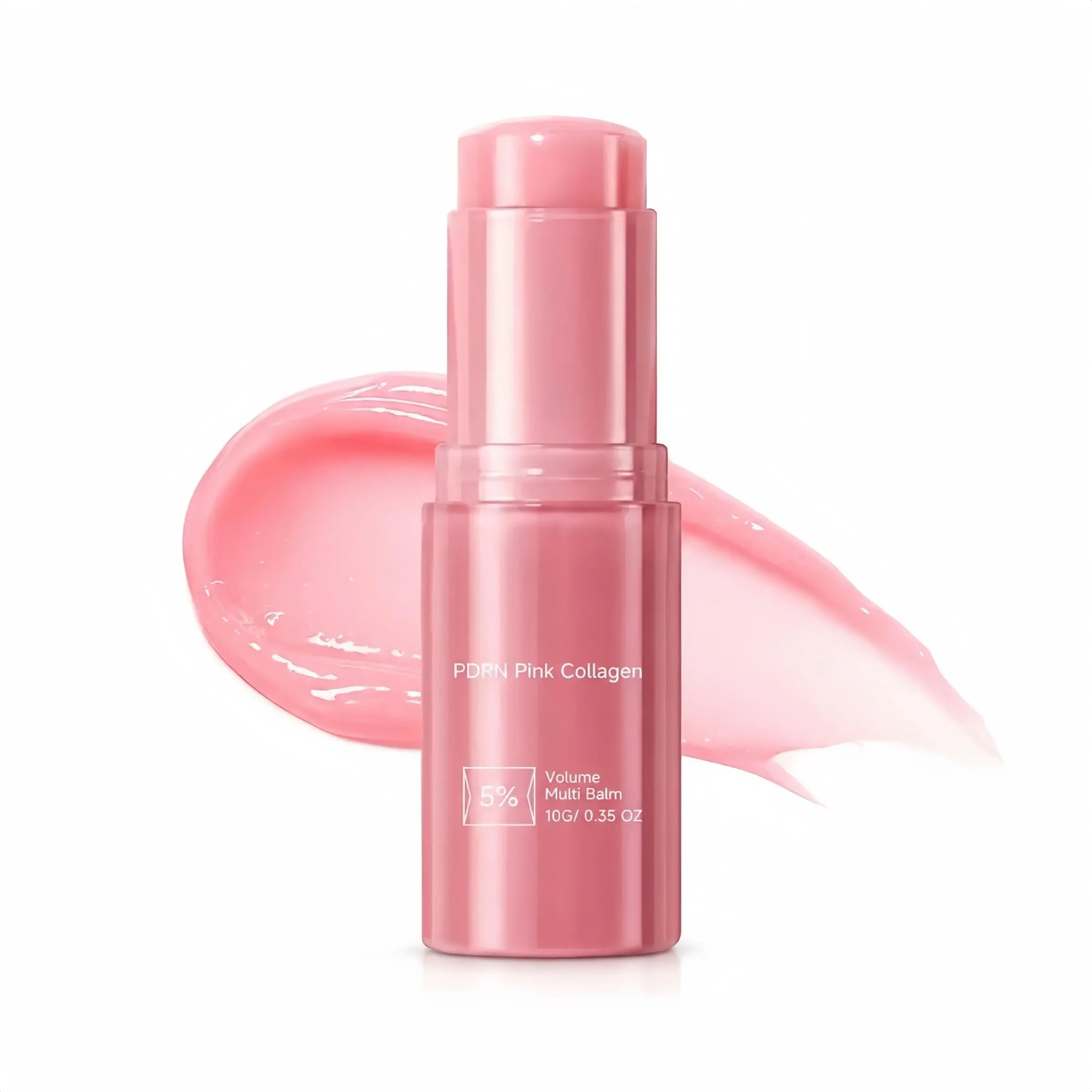 PDRN Pink Collagen Volume Multi Balm, Lip Treatment, All In One Volufiline, PDRN, NAD Stick for Youthful-Looking, Helping Look of Fine Lines, Firming Care, Anti-Aging Care, For Under-Eyes, Neck, Smile Lines, Lip Care, Korean Skincare Lip Moisturizer
