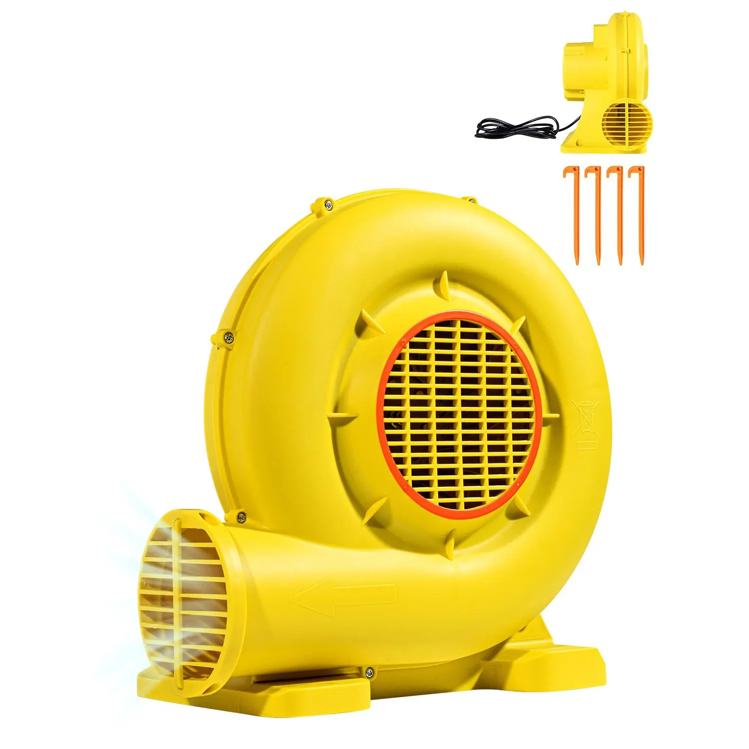 Inflatable Blower, Hp Bounce House Blower, 380W Low Power, PP Shell Construction, Suitable for Different Inflatable Models, Portable and Easy to Store