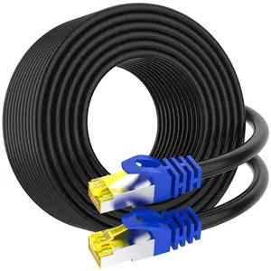 Cat 8 Ethernet Cable, Available in 30ft 35ft 50ft 70ft 100ft, Heavy Duty High Speed 26AWG 40Gbps 2000Mhz S/FTP Shielded Waterproof Internet LAN Cable for Indoor & Outdoor Use