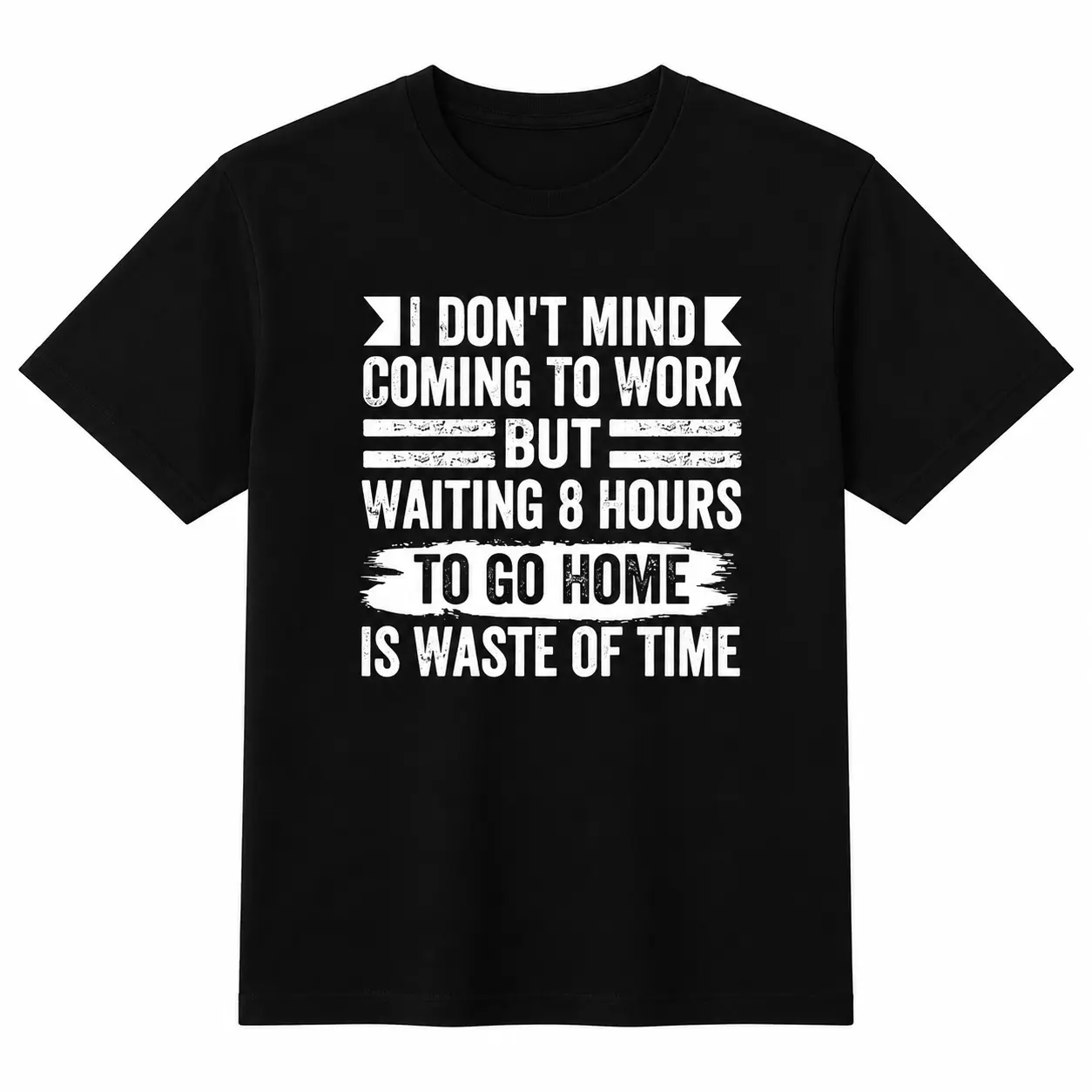Men's Funny Ironic Work T-Shirt - Shortleeve, Casual, Round Neck, Comfortable Cut Work Wear, Fashionable, Versatile Summer Sports Top, Shortsleeve, Funny Print