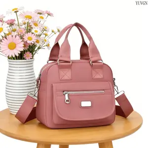 Women's 2026 Multi-Pocket Oxford Cloth Crossbody Handbag - Lightweight Daily Use Gym Bag for Sports & Outdoor, Available in Pink, Grey, Black Shades, Daily Use Bags