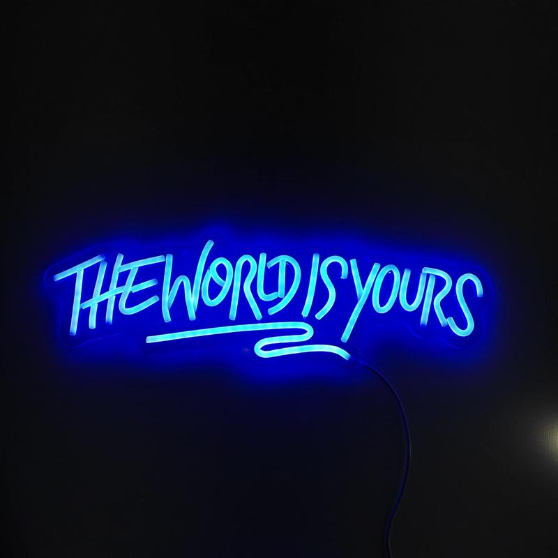 "The World Is Yours" Neon Sign, USB-Powered Light for Party and Room Decor, Unique Wall Art Lamp, Gift for Halloween, Christmas and Birthdays #TOP PICKS