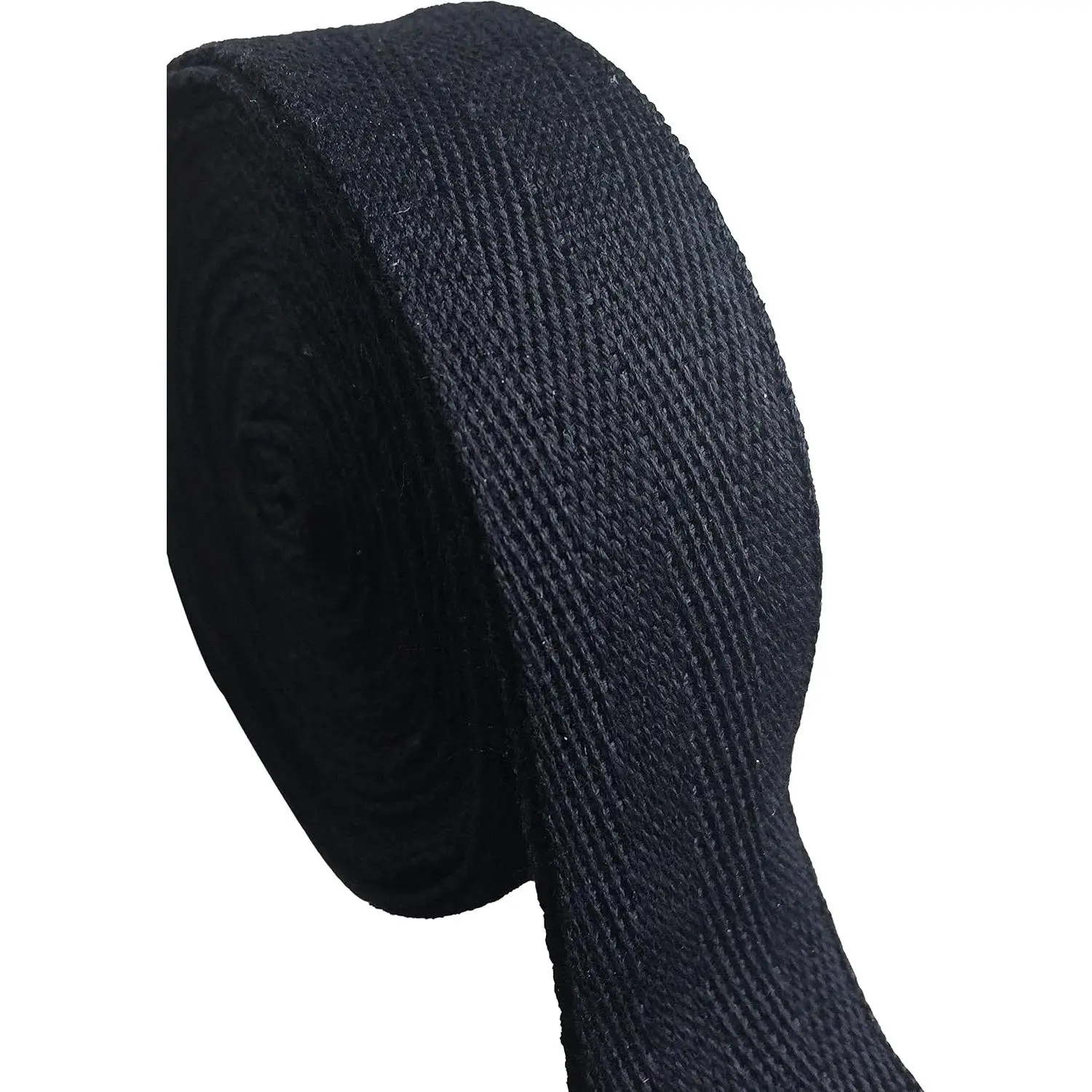 Twill Tape  Herringbone Webbing Strapping 5yards Bias Tape, Ribbon, Binding Ideal Strap Sewing, Book Binding, Cloth - Fabric Ribbon Seam Binding  Wrapping  Decoration (1inch, Black)