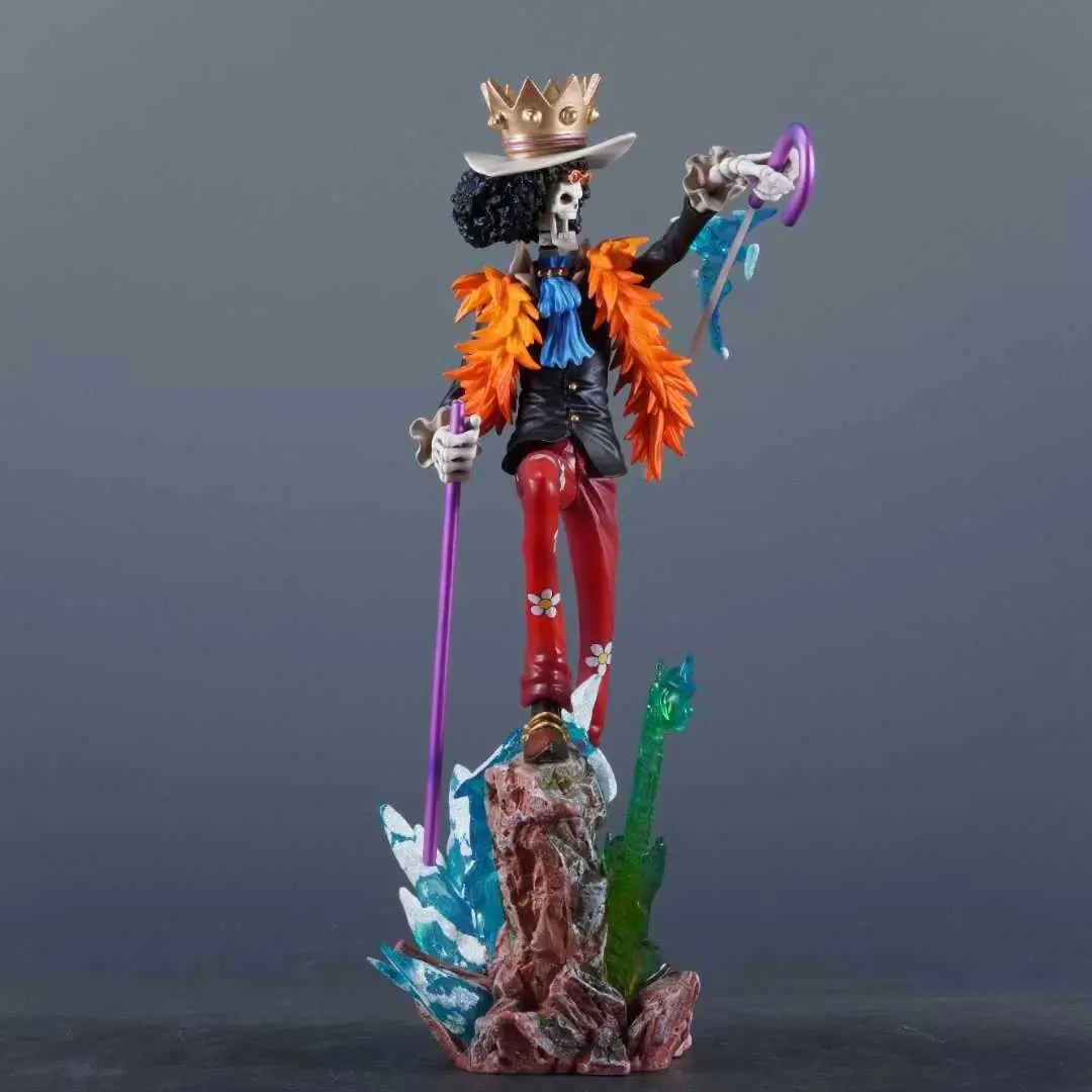 One Piece Brook Gk Figure Model, Soul King Resonance Special Effect, Anime Collectible Handmade Figurine, High-Quality Detailing