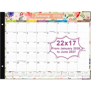 Desk Calendar 2026-2027 - 22" x 17" Large Desk calendar - 18 Mouths From January 2026 to June 2027, Desktop Calendar 2026 for Planning and Organizing Office or