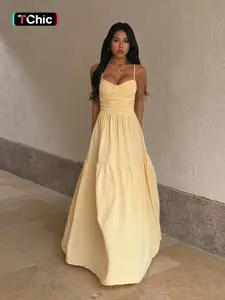 Crop Top Strap Dress, A-Line Design, Elegant & Chic Style, Perfect for Special Occasions, High-Quality Material, Comfortable Fit