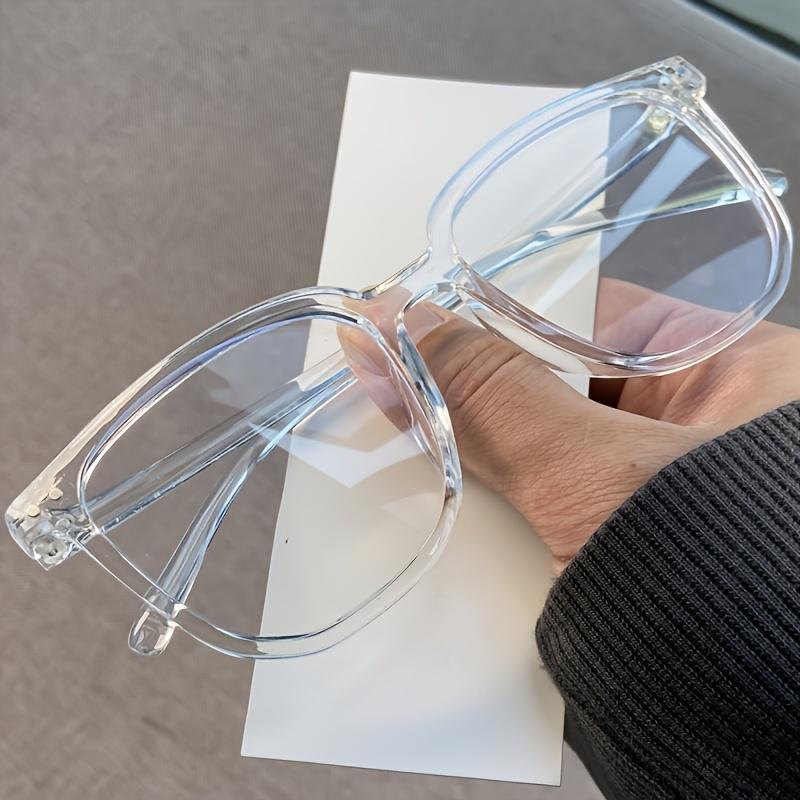 Blue Light Blocking Fashion Glasses for Adults - Oval Plastic Elegant Non-Prescription Protective Eyewear, Statement Frame Glasses to Decrease Eye Fatigue, Ideal for Computer/Gaming Use (1pc Fashion Accessory)
