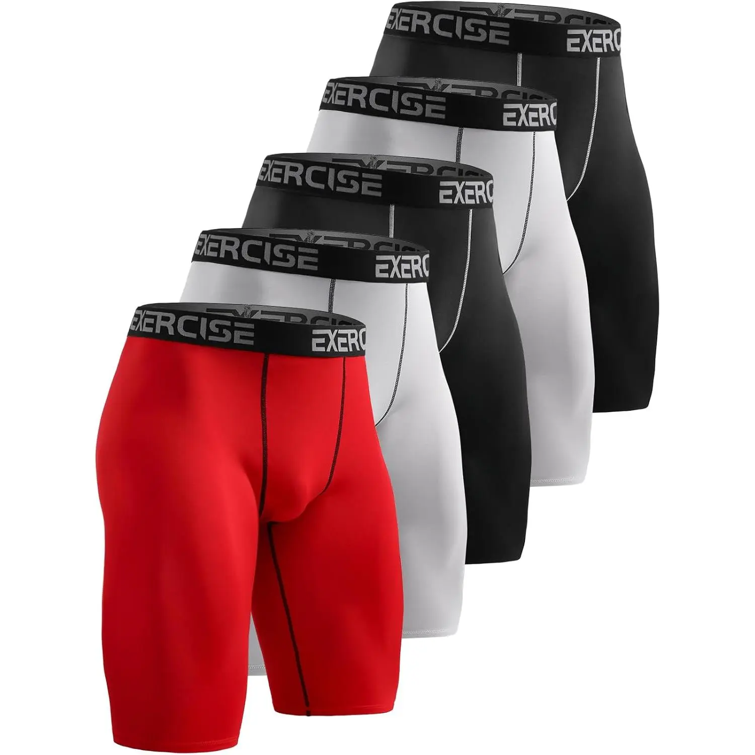 5 Pack Compression Shorts Men Compression Underwear for Men Athletic Mens Spandex Baselayer,Running,Workout