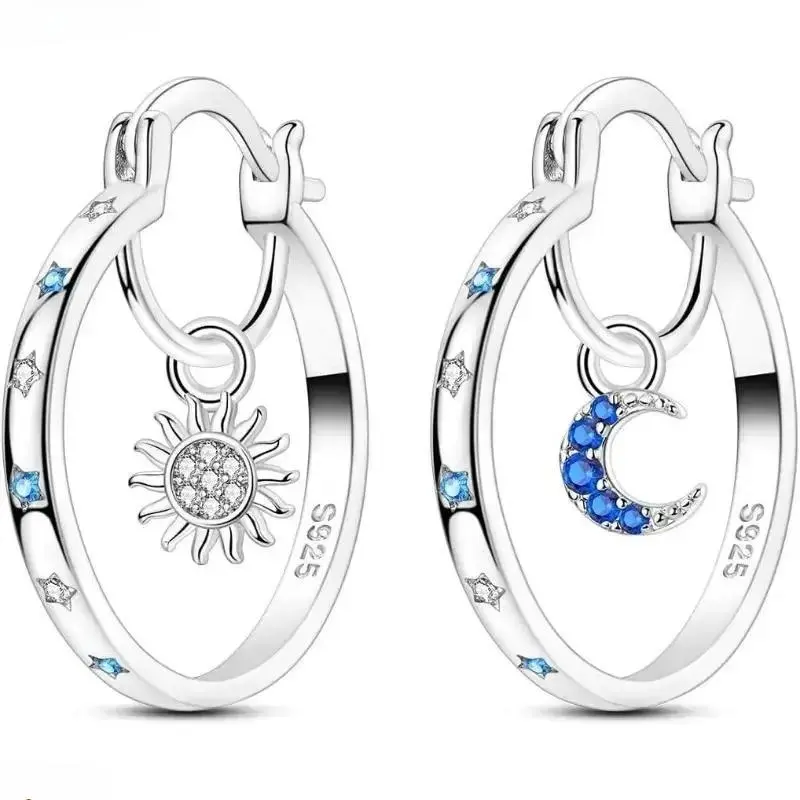 Women's Silver Twisted Hoop Earrings, Classic Medium Size Cubic Zirconia Inlaid Hoops, Hypoallergenic Simple Costume Jewelry, Elegant Minimalist Ear Accessories for Daily Wear & Gifting