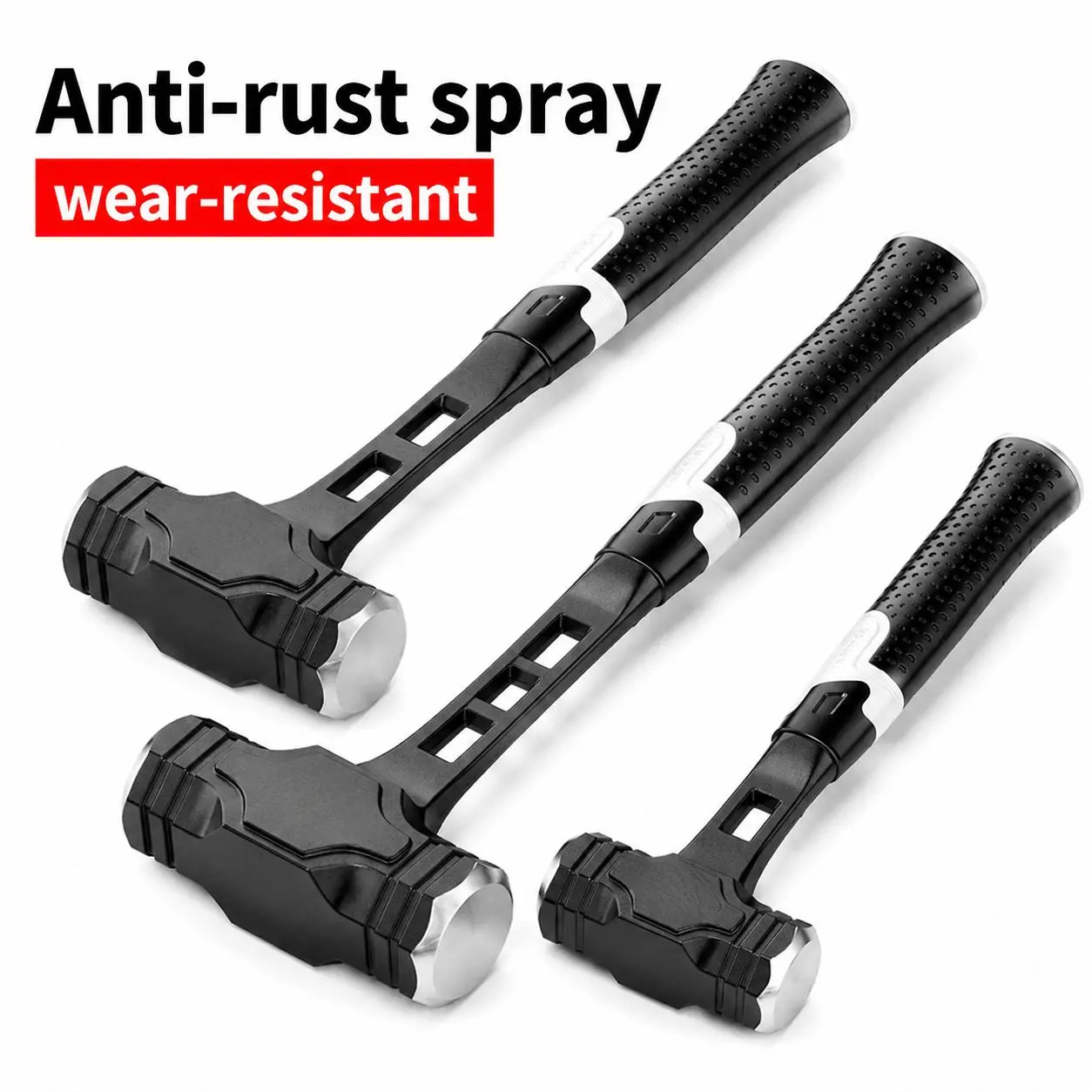 Heavy-Duty Octagonal Hammer Head Handheld Hammer - Solid High-Carbon Steel Construction, Non-Slip Secure-Grip Handle, Hardware Installation Tool for Indoor and Outdoor Use, Thoughtful Male Gifts for Boyfriend