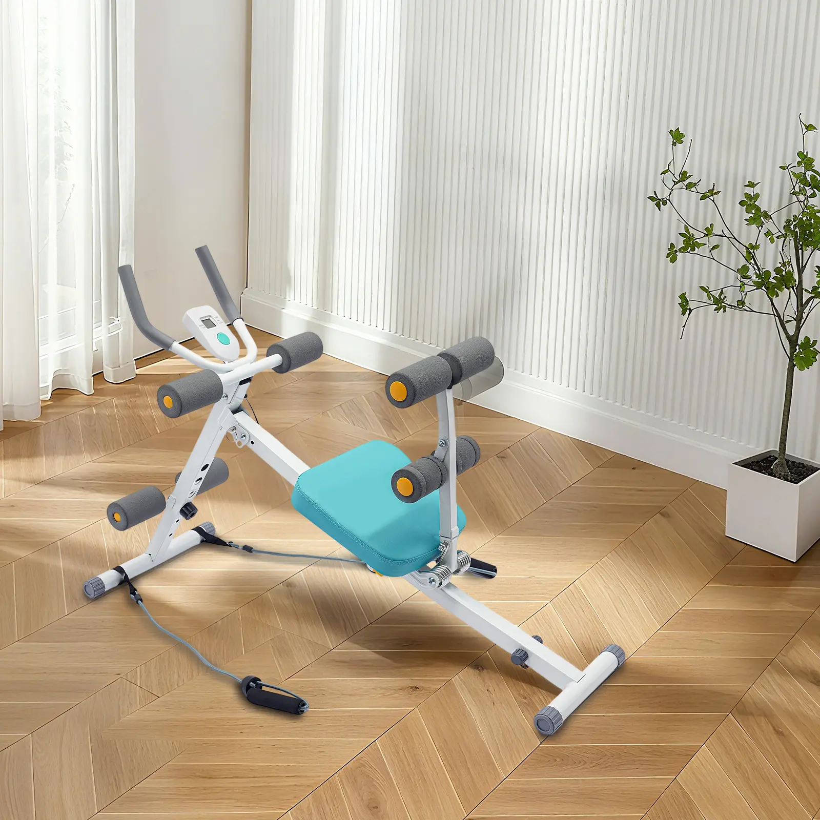 120kg Foldable Ab Trainer with LCD for Men Women Teens Home Office Gym Use