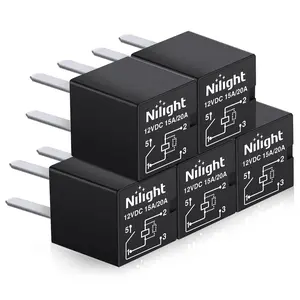 Nilight 5Pcs 4Pin SPNO Automotive Purpose Relays Nilight 5Pcs 4Pin SPNO Automotive Purpose Relays
