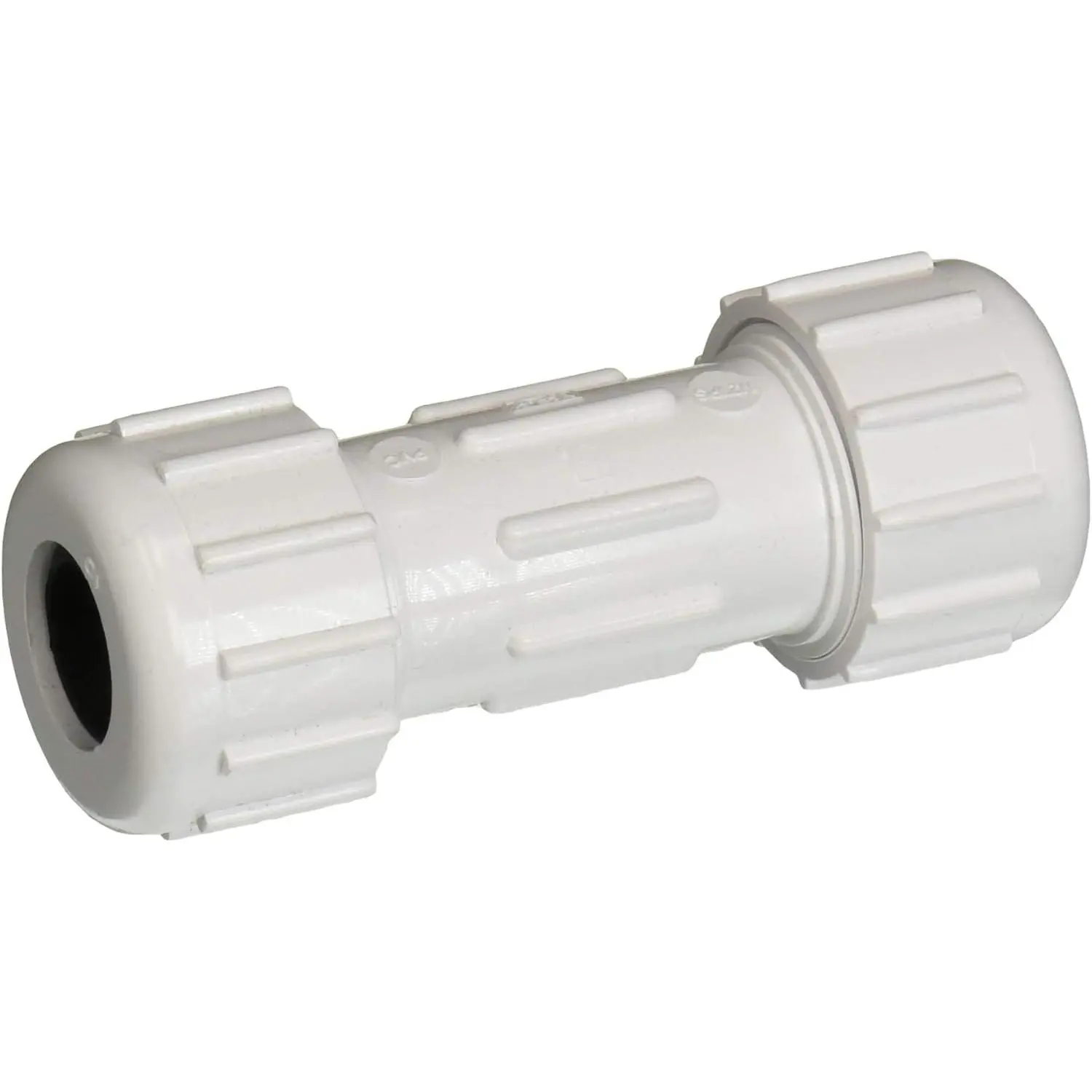 CPC-0500 PVC Compression Coupling, Pipe Connection, IPS Coupling, Compression Fitting, 1/2-Inch IPS UC, White