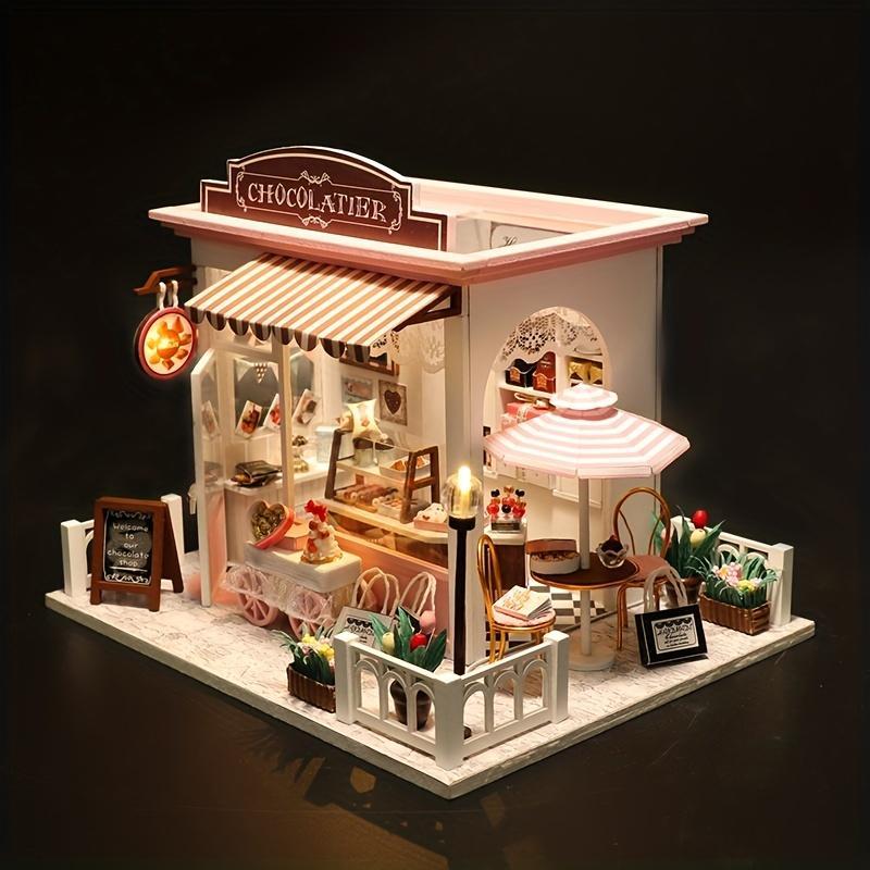 DIY Wooden Book Nook Kit, 3D Wooden Puzzle, DIY Model Kit, 3D Desktop Decoration Ornament, DIY Model Kit for Bookshelf Decoration, DIY Building Model