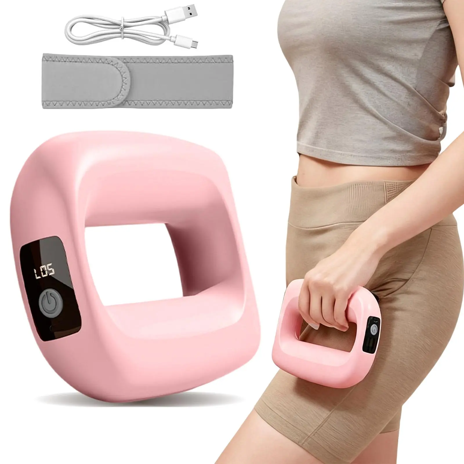 Cordless Massager Ring for Whole Body 10 Speed Levels Neck Shoulder Back Leg Muscle Relief Portable Deep Tissue Percussive Massager Fitness Muscle Relax Device Electric Body Massage Tool Christmas Gift for Men Women