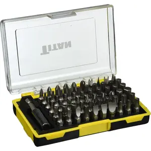 16061 61-  Bit Set with  Bit Holder | Includes TR , , SAE Hex, Metric Hex, Pozi, Spanner, Square, Slotted, and Phillips Bits