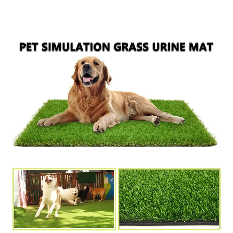 Outdoor Dog Potty Grass Pad, Puppy Pee Mats, Washable Easy-to-Clean Non-Slip Puppy Pee Training Mat for Small, Medium & Large Dogs