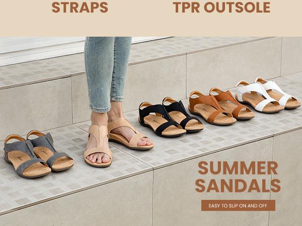 Orthopedic Sandals for Women Comfortable Beach Orthotic Sandals with Arch Support