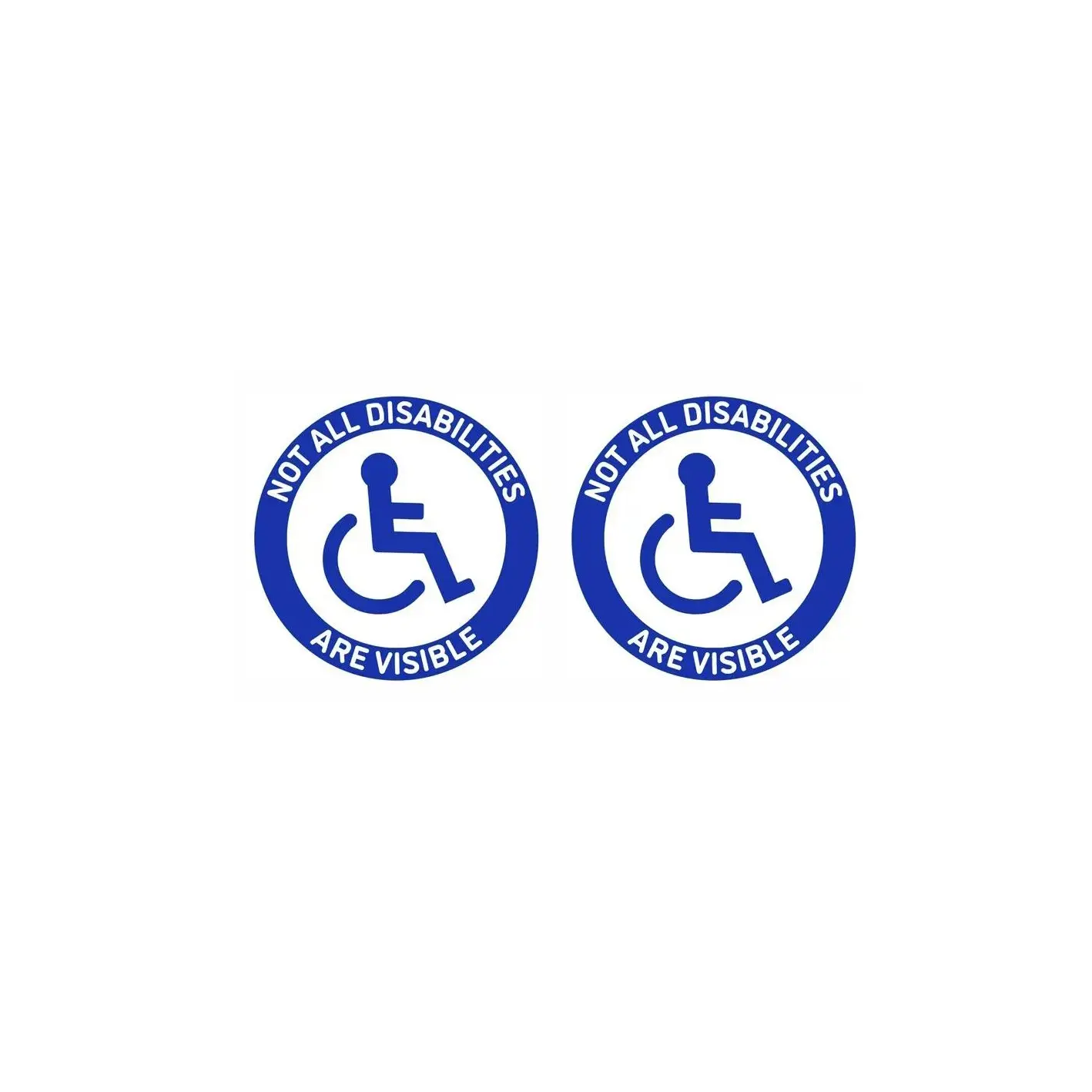 2Packs 55mm Not All Disabilities Are Visible Decal Mental Health Car Truck Sticker Car Stickers