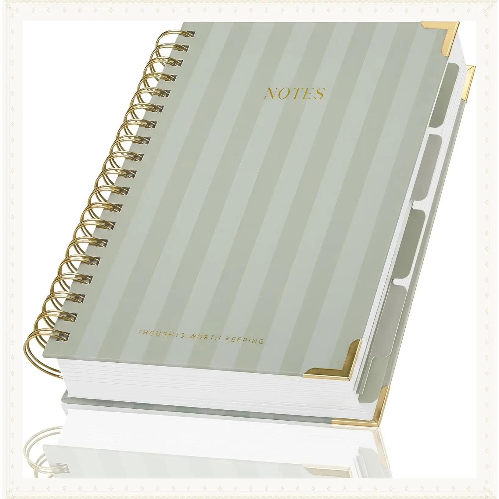 Aesthetic B5 Spiral Notebook with Tabs - College Ruled Journal for Women, 300 Lined Pages & Dividers, Perfect for Work and SchoolGift