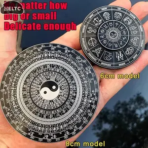 6CM/8CM Chinese Tai Chi Bagua Rotatable Feng Shui Compass Aluminum Alloy Chinese Master Supplies Luck Bless Home Decor Ornaments