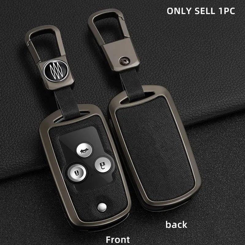 For Honda Civic Fit Accord CRV HRV Jazz Odyssey for Acura TL TSX ZDX RSX CRZ, Zinc Alloy Car key Case Cover All-round Protection Shell, offers protection against daily drops, scratches, Car Interior Accessories