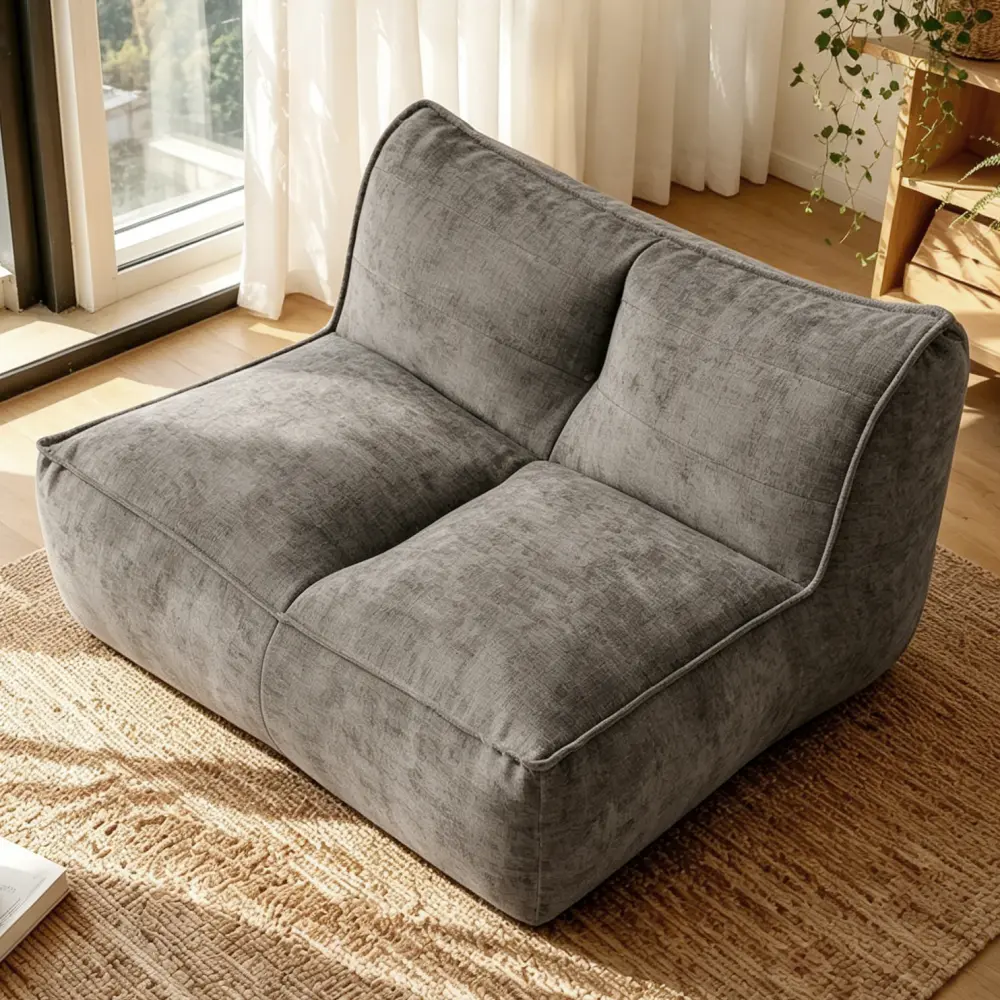 Dark Brown + Cotton Linen+togo sofa