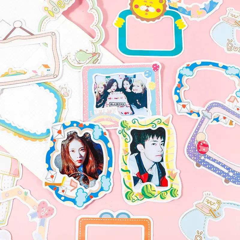 Frame Stickers for Kindergarten Growth Book Decor, Baby DIY Memory Album Stickers, Cute Border Photo Decoration Stickers
