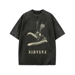 Nirvana Tee, Vintage Band Tee, 90s Rock Music Shirt, Grunge Shirt, Distressed Oversized Unisex Tee, Alternative Gift for Music Fans