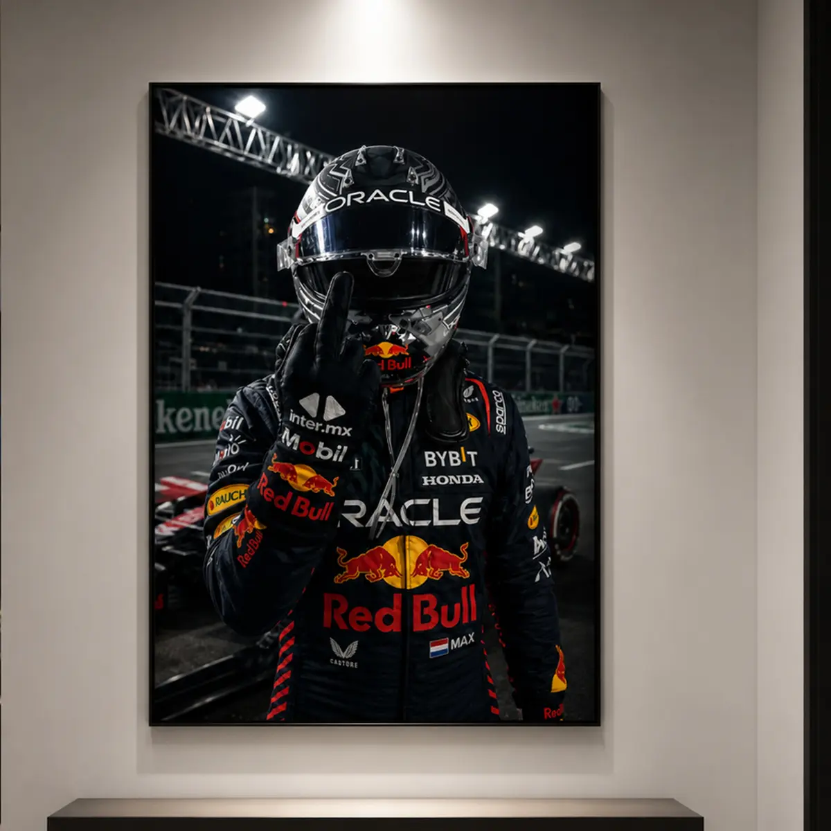 Max Verstappen Red Bull F1 Print, Formula 1 Racing Poster, Impasto Oil-Style Motorsport Wall Art, Grand Prix Poster, Race Souvenir Poster, Automotive Wall Art, F1 Fan Gift, Racing Driver Art, Man Cave Decor, Car Lover Gift