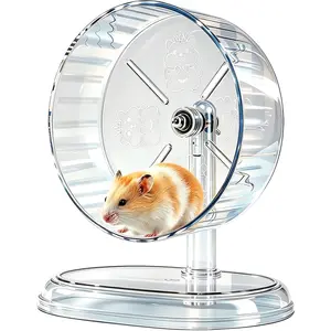 Super Silent Adjustable Stand Hamster Exercise Wheel Quiet Transparent Rat Wheel Ф7 inch