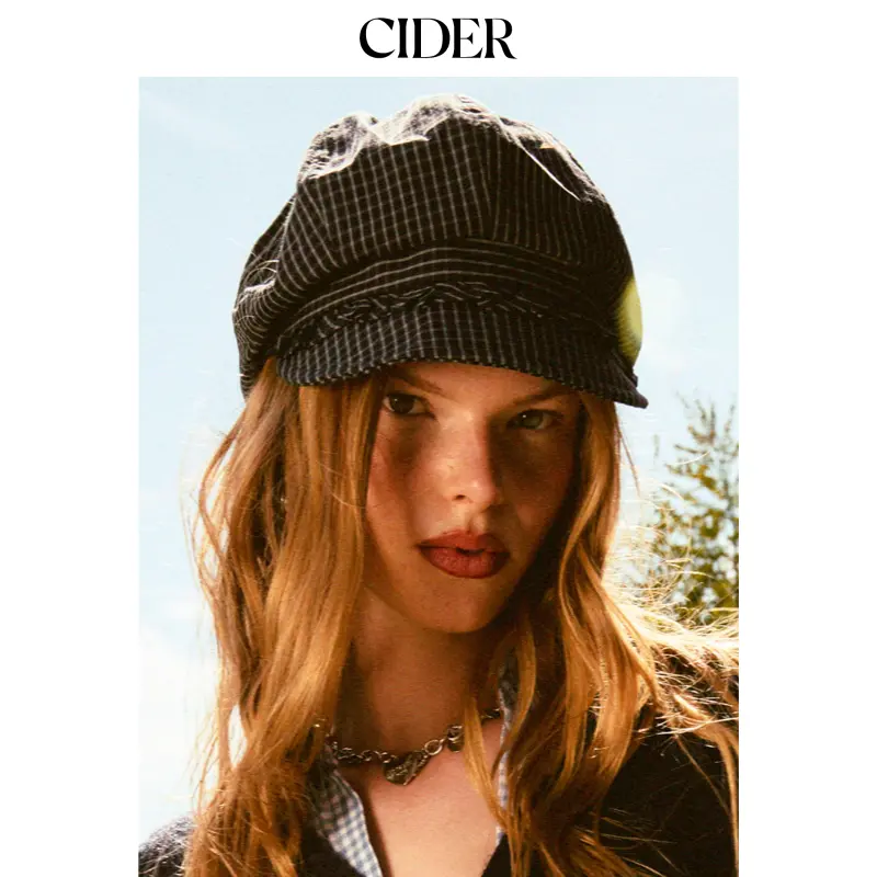 Cider PLAID BAKER BERET HAT Cider PLAID BAKER BERET HAT