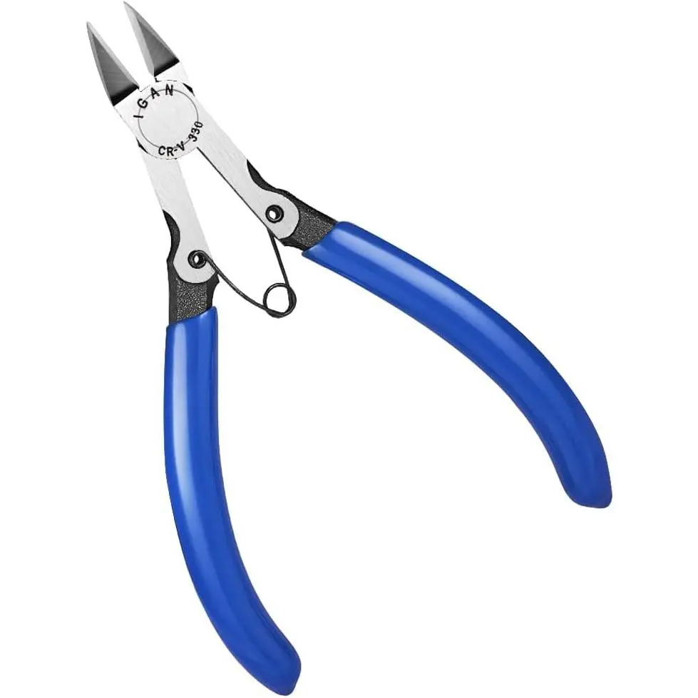 330 Flush Cutters Precision Wire Cutter Flush Pliers Wire Snips Electrical Cutters Sprue Side & Small Wire Nippers Diagonal Cut Snips Ideal for Electronics & Precision Cutting Needs