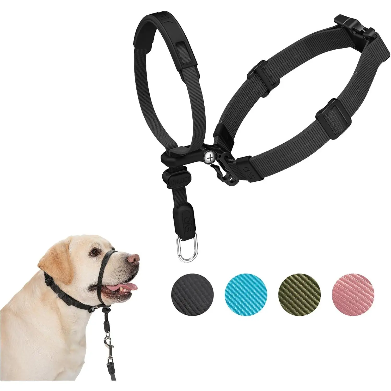 Anti-Pulling Dog Collar for Small-Medium Dogs, Durable Material Chew-Resistant Silicone Strap, Secure Lock-Unlock Buckle, Easy-to-Fit Adjustment, Ideal for Outdoor Adventures