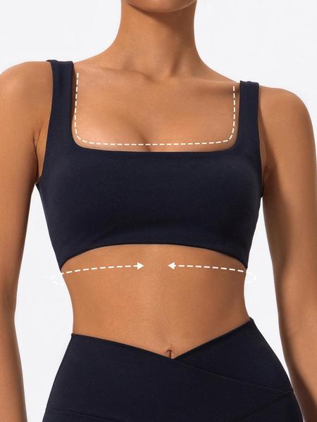 Women's Solid Color Sports Bra, Breathable Comfortable High Stretch Sports Bra, Ladies Sportswear for Indoor Outdoor Wear, Workout Bras