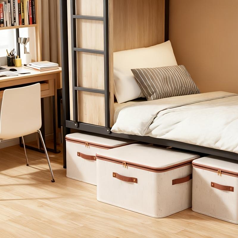Set of 2 Collapsible Storage Containers with Covers - Spacious, Efficient Storage Solution for Garments, Bedding, Playthings, And Literature, Under-Bed Storage