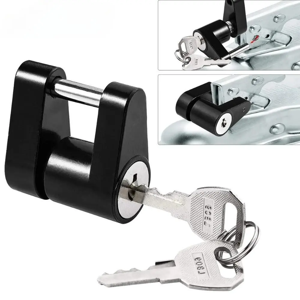 Heavy-Duty Trailer Hitch Lock, Sturdy Lock, Anti-Theft Anti-Corrosion, 1/4 Inch Key Operation, Security Lock for Rvs, Trucks, Trailers