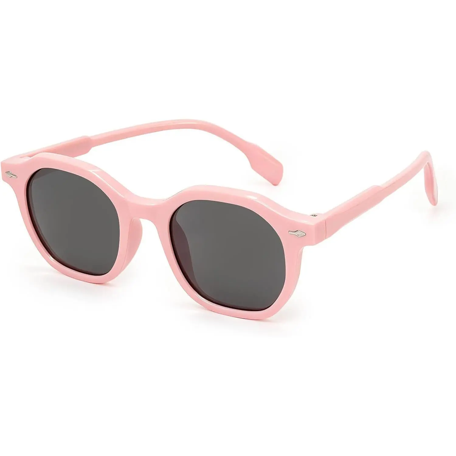 Kids Polarized Sunglasses for Age 3-5 Years Round Frame Sun Glasses for Boys Girls TPEE Rubber UV400