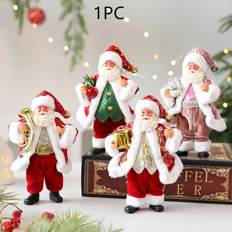 Santa Claus Figurine Toy, Christmas Decoration, Window Display Ornament, Santa Tree Hanging Decor, Festive Holiday Accessory
